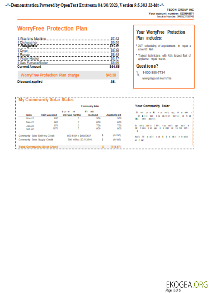Projet de loi sur les services publics PSEG de New York, page 5. SCR